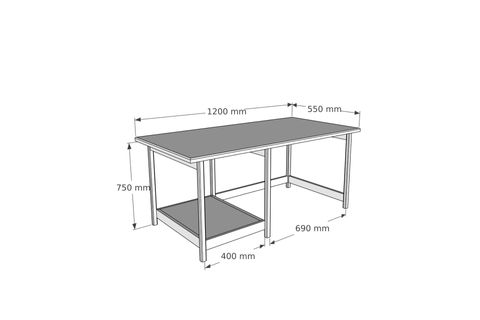 WOODFACE LİSA DOĞAL AHŞAP ÇALIŞMA MASASI, MEŞE