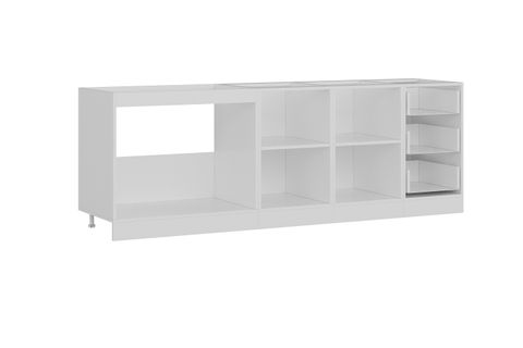 MİNAR 235 CM MUTFAK DOLABI BEYAZ ANTRASİT 235-A2-ALT MODÜL