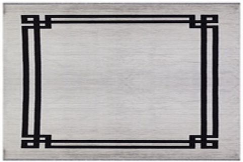 MAVERA AÇIK GRİ SİYAH MAKİNE HALI 200X290