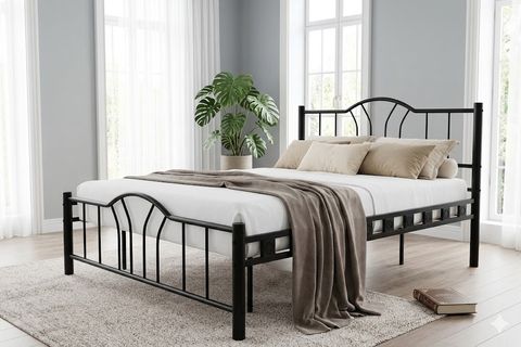 ARGİMO BELLA METAL KARYOLA, SİYAH, 150X200