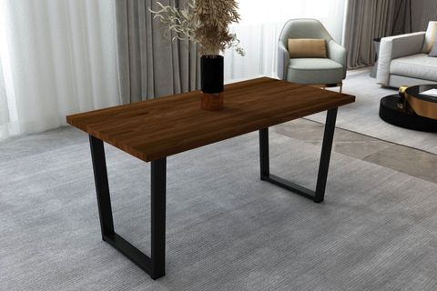 WOODESK ILGIN MASİF YEMEK MASASI CEVİZ RENK, 140X70, CPT7012-140