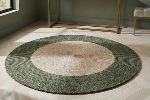 TERRA YUVARLAK HALI, YEŞİL NATURAL, 100 CM