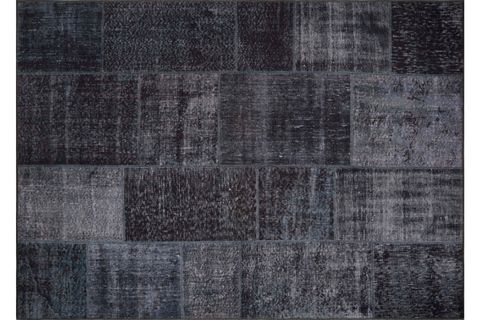 ARTLOOP PATCHWORK DESENLİ JAZZ DEKORATİF ŞÖNİL DOKUMA SİYAH HALI AL 81 150X230