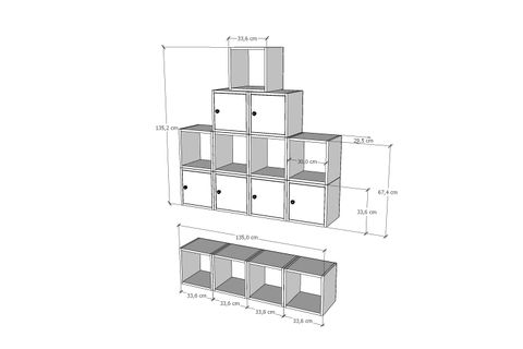 BK ÇOK AMAÇLI DOLAP, 6 KAPAKLI, NRG