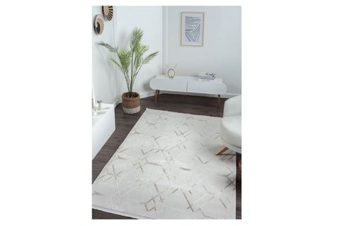BAMBU DOKULU MODERN SIK DOKUMA MAKİNE HALISI, BEJ, 100X400, Y00595A