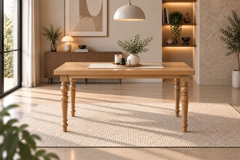 DAMLA COUNTRY MASA, AMERİKAN SANDALYE, MEŞE, 125X80