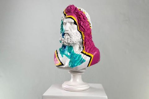 ZEUS ROCK N ROLL POP ART DEKORATİF ROMA YUNAN HEYKELLERİ