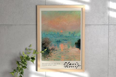 CLAUDE MONET III ÜÇLÜ ÇERÇEVELİ TABLO