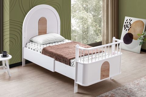 VENÜS BÜYÜYEN BEŞİK 90X130 VENÜS KARYOLA 90X190, BEYAZ CEVİZ