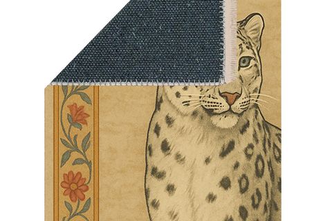 BEJ LEOPAR DOKUMA TABAN HALI, 491 YNG, 120X180 CM