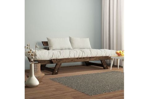 WOODESK ADALAR MASİF CEVİZ-KIRMIZI RENK 2Lİ KANEPE CPT8114-210