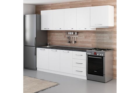 MİNAR ROSE 270 CM MUTFAK DOLABI BEYAZ 270-B4