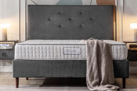 GREY YAYLI TEK KİŞİLİK YATAK, 90X190