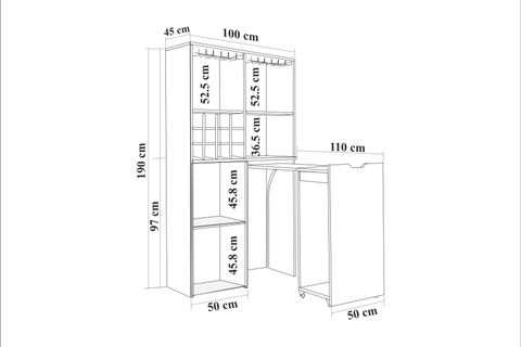 SERENTA KATLANABILIR MASALI MİNİ BAR TAKIM, KARİNA SEDEF
