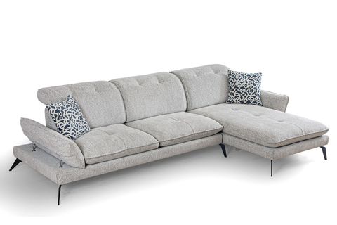 COSY KÖŞE KOLTUK, METAL AYAK, SAĞ KÖŞE, AÇIK GRİ