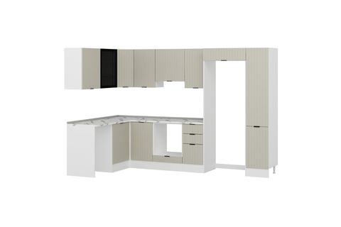 ALVİNKA 180 330X222 CM MBR_B KÖŞE MUTFAK DOLABI, KUMTAŞI SUNTALAM