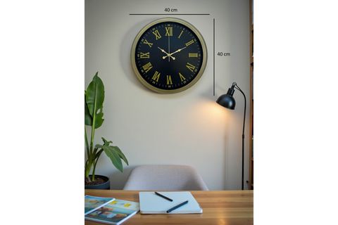 VİNTAGE ROMA RAKAMLI DUVAR SAATİ 40 CM
