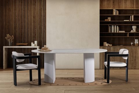 CASLO MERMER BASKI MDF YEMEK MASASI