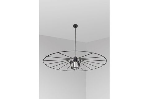 SELİN SAPKA AVİZE SİYAH ENDÜSTRİYEL KAFES, 80 CM