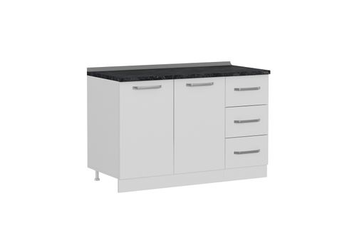 MİNAR 130 CM MUTFAK DOLABI BEYAZ 130-B2-ALT MODÜL