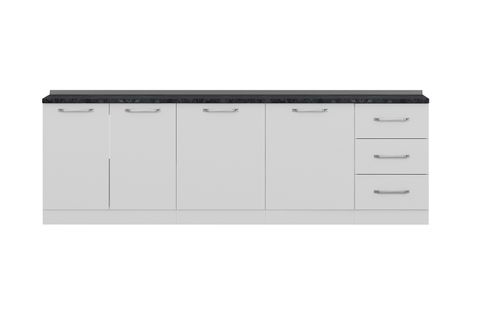 MİNAR 260 CM MUTFAK DOLABI BEYAZ 260-B1-ALT MODÜL