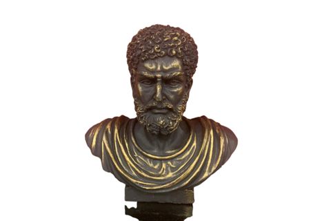 SEZAR BÜST HEYKEL SİYAH ÜZERİ GOLD