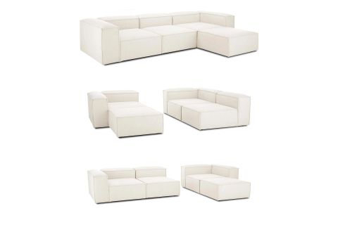 FRİD BABYFACE MODÜLER KÖŞE KOLTUK TAKIMI, KIRIK BEYAZ