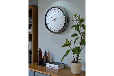 KROM METAL 24 SAAT GÖSTERGELİ ÖZEL TASARIM DUVAR SAATİ 40 CM