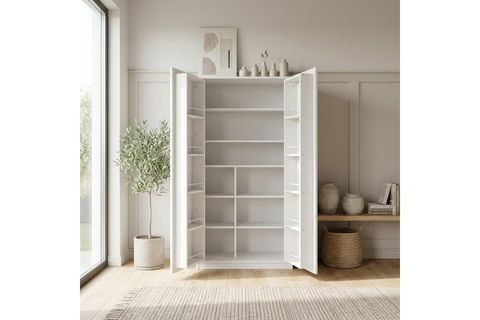 CABANA 21 BÖLMELİ TEKERLEKLİ KİLER DOLABI, BEYAZ