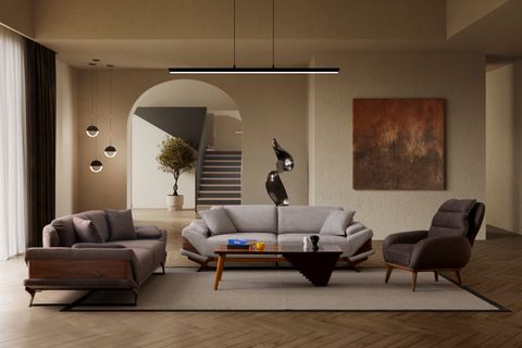 MİLANO ÜÇLÜ KOLTUK, KREM