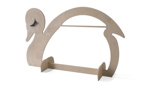 KUĞU AHŞAP ELBİSE ASKI DOLABI