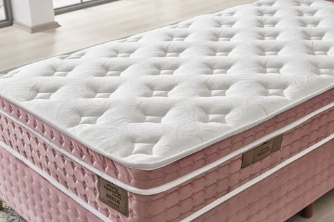 BELLA BAZA BAŞLIK YATAK SETİ, PEMBE, 90X190