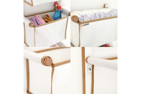 PRADO DUVAR TİPİ ÜÇLÜ ORGANİZER, AHŞAP, BEYAZ