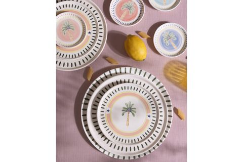 THE MİA ITALİAN SUMMER PASTA TABAĞI 6LI SET 19 CM
