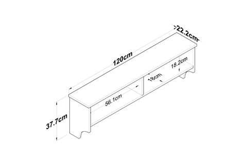 RANİ DUVAR ASKISI P2, BEYAZ CEVİZ, 120 CM