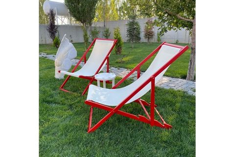 CHİLLONG AHŞAP ŞEZLONG, MAVİ