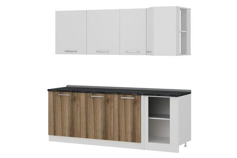 MİNAR 225CM KÖŞE MUTFAK DOLABI BEYAZ DORE K225D1