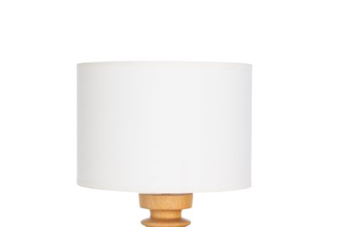 VEGA NATURAL AHŞAP TORNA ABAJUR, BEYAZ