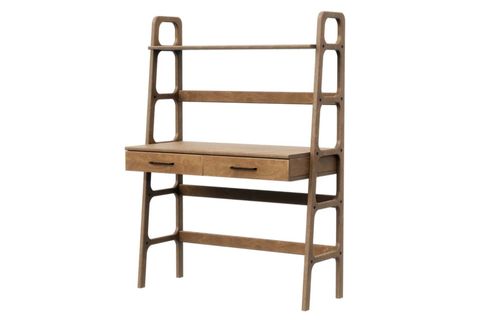 WOODESK BRİSA AHŞAP ÇALIŞMA MASASI, TİK RENK
