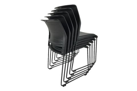 GOLDSİT MARS SANDALYE 62 B BEŞLİ SET, SİYAH DERİ