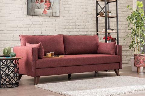BELLA SOFT YATAKLI ÜÇLÜ KOLTUK, BORDO