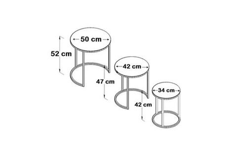 TUBİHOME ZİGON SEHPA, METAL, SİYAH CAM