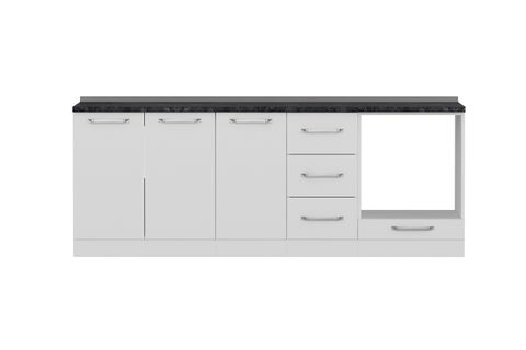MİNAR 220 CM MUTFAK DOLABI BEYAZ 220-B4-ALT MODÜL