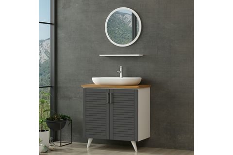 VERA BANYO DOLABI 85CM AY2K 1YA1R TZG BEYAZ ANTRASİT