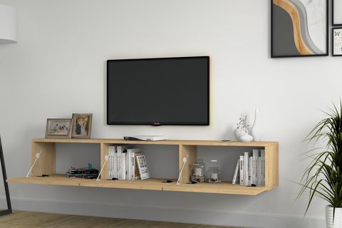 KOBER TV ÜNİTESİ, SAFİR MEŞE, 180 CM