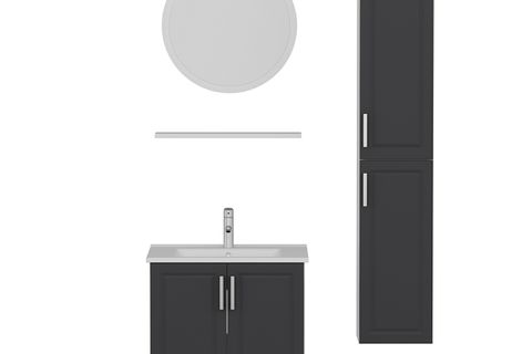 SANYA BANYO DOLABI 65CM AS2K+1YA1R+ETJ+BOY BEYAZ ANTRASİT