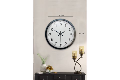 SİYAH METAL STANDART DUVAR SAATİ 40 CM