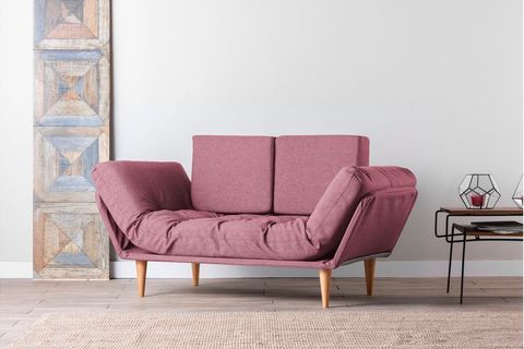 FUTON NİNA İKİLİ KANEPE, PEMBE