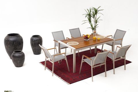 DAİSY BAHÇE YEMEK MASA SETİ, 8 KİŞİLİK, SERAMİK