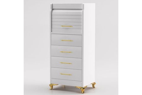 NESE MUTFAK EKMEKLİK KİLER DOLABI, BEYAZ GOLD, 4 ÇEKMECELİ